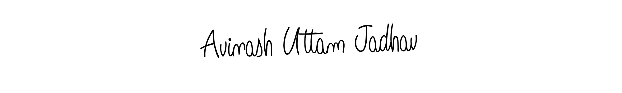 Use a signature maker to create a handwritten signature online. With this signature software, you can design (Angelique-Rose-font-FFP) your own signature for name Avinash Uttam Jadhav. Avinash Uttam Jadhav signature style 5 images and pictures png