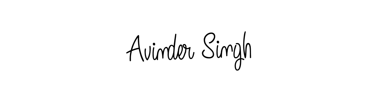 Avinder Singh stylish signature style. Best Handwritten Sign (Angelique-Rose-font-FFP) for my name. Handwritten Signature Collection Ideas for my name Avinder Singh. Avinder Singh signature style 5 images and pictures png