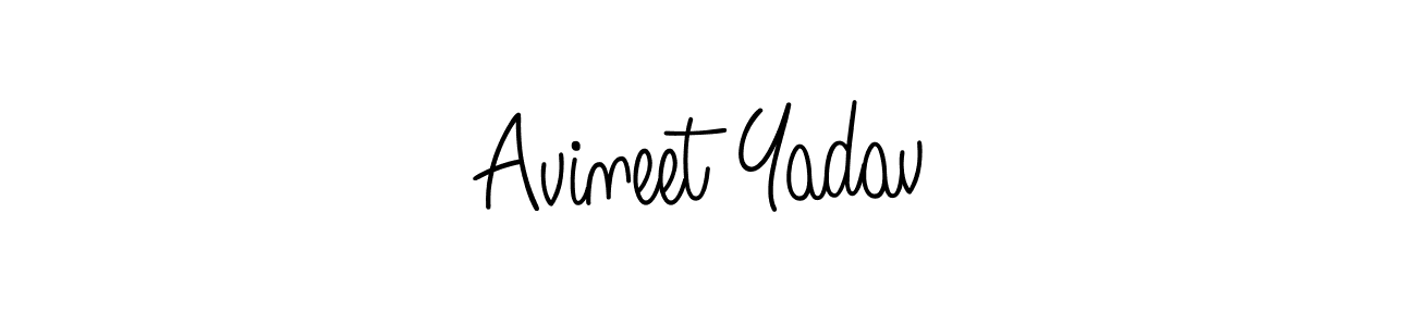 How to make Avineet Yadav name signature. Use Angelique-Rose-font-FFP style for creating short signs online. This is the latest handwritten sign. Avineet Yadav signature style 5 images and pictures png