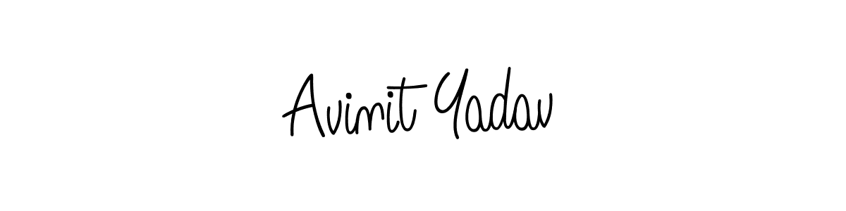 How to make Avinit Yadav name signature. Use Angelique-Rose-font-FFP style for creating short signs online. This is the latest handwritten sign. Avinit Yadav signature style 5 images and pictures png