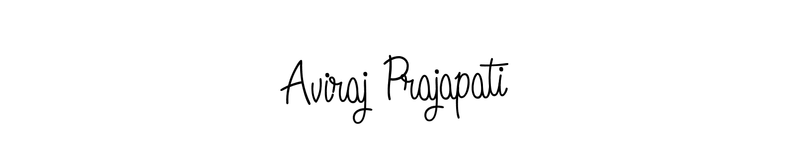 Aviraj Prajapati stylish signature style. Best Handwritten Sign (Angelique-Rose-font-FFP) for my name. Handwritten Signature Collection Ideas for my name Aviraj Prajapati. Aviraj Prajapati signature style 5 images and pictures png