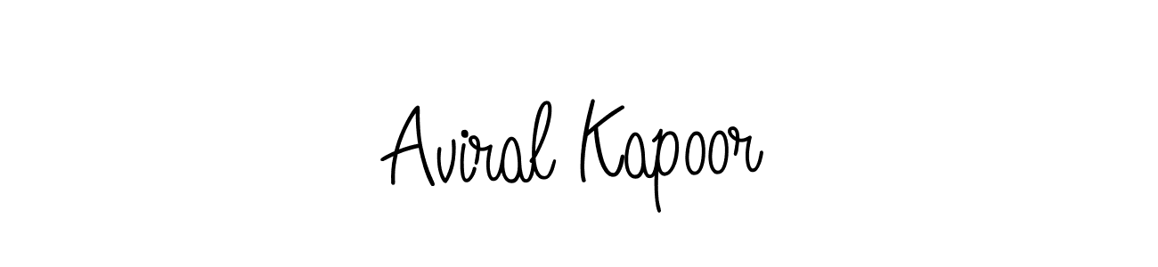 Make a beautiful signature design for name Aviral Kapoor. With this signature (Angelique-Rose-font-FFP) style, you can create a handwritten signature for free. Aviral Kapoor signature style 5 images and pictures png