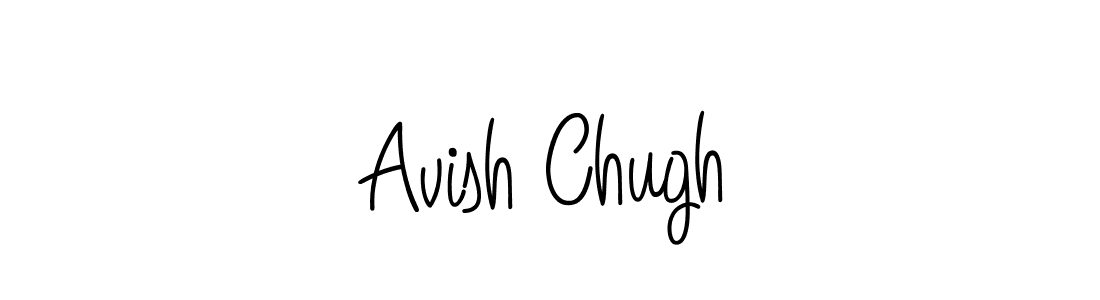 Avish Chugh stylish signature style. Best Handwritten Sign (Angelique-Rose-font-FFP) for my name. Handwritten Signature Collection Ideas for my name Avish Chugh. Avish Chugh signature style 5 images and pictures png