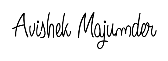A stylish, flowing autograph style designed for name Avishek Majumder using Angelique-Rose-font-FFP typography. Perfect for digital creative projects. Avishek Majumder signature style 5 images and pictures png