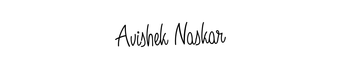 The best way (Angelique-Rose-font-FFP) to make a short signature is to pick only two or three words in your name. The name Avishek Naskar include a total of six letters. For converting this name. Avishek Naskar signature style 5 images and pictures png