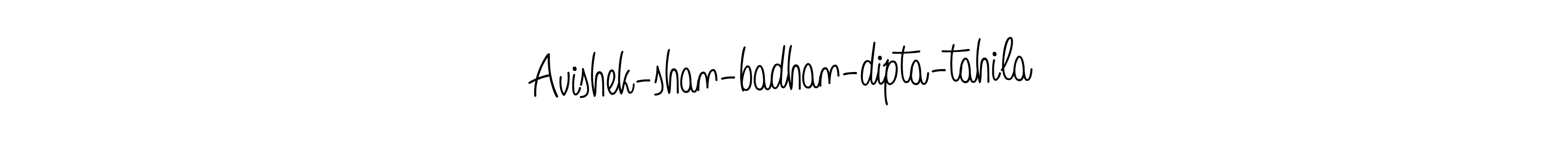 How to make Avishek-shan-badhan-dipta-tahila name signature. Use Angelique-Rose-font-FFP style for creating short signs online. This is the latest handwritten sign. Avishek-shan-badhan-dipta-tahila signature style 5 images and pictures png