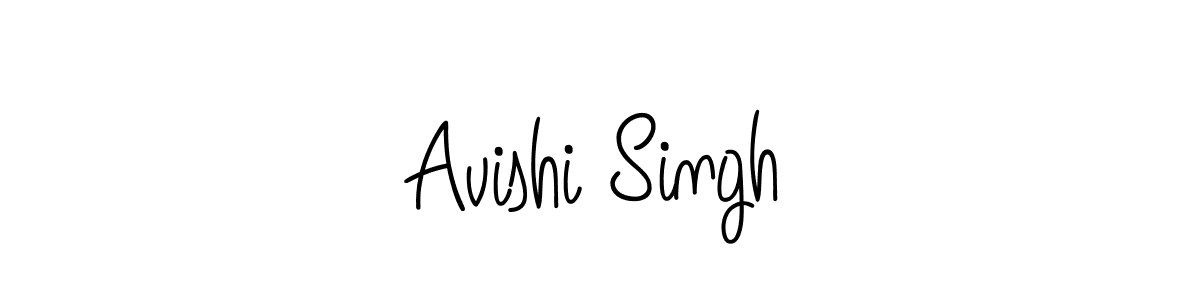 Use a signature maker to create a handwritten signature online. With this signature software, you can design (Angelique-Rose-font-FFP) your own signature for name Avishi Singh. Avishi Singh signature style 5 images and pictures png