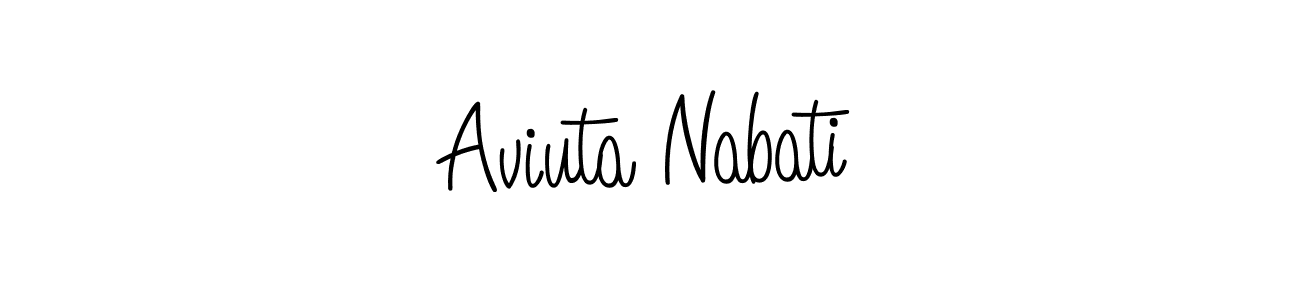 The best way (Angelique-Rose-font-FFP) to make a short signature is to pick only two or three words in your name. The name Aviuta Nabati include a total of six letters. For converting this name. Aviuta Nabati signature style 5 images and pictures png