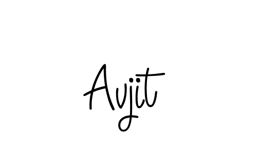 The best way (Angelique-Rose-font-FFP) to make a short signature is to pick only two or three words in your name. The name Avjit include a total of six letters. For converting this name. Avjit signature style 5 images and pictures png