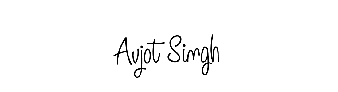 The best way (Angelique-Rose-font-FFP) to make a short signature is to pick only two or three words in your name. The name Avjot Singh include a total of six letters. For converting this name. Avjot Singh signature style 5 images and pictures png