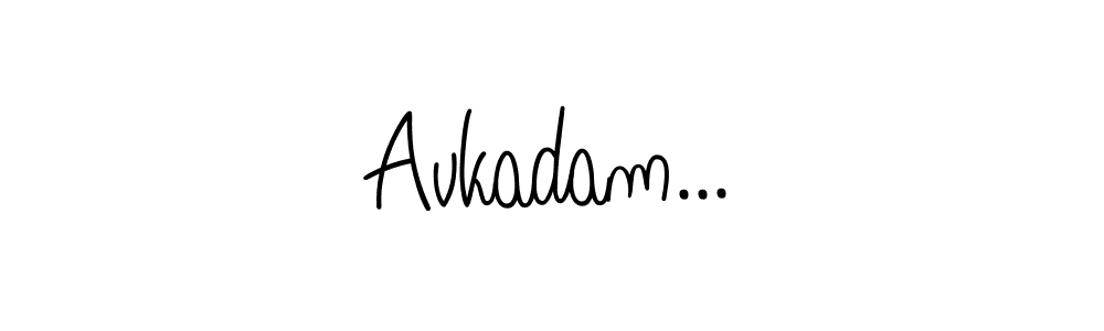 Use a signature maker to create a handwritten signature online. With this signature software, you can design (Angelique-Rose-font-FFP) your own signature for name Avkadam.... Avkadam... signature style 5 images and pictures png