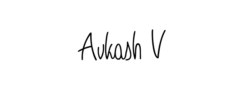 It looks lik you need a new signature style for name Avkash V. Design unique handwritten (Angelique-Rose-font-FFP) signature with our free signature maker in just a few clicks. Avkash V signature style 5 images and pictures png