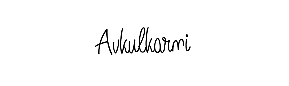 Use a signature maker to create a handwritten signature online. With this signature software, you can design (Angelique-Rose-font-FFP) your own signature for name Avkulkarni. Avkulkarni signature style 5 images and pictures png