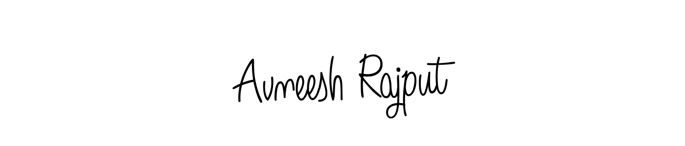 How to make Avneesh Rajput name signature. Use Angelique-Rose-font-FFP style for creating short signs online. This is the latest handwritten sign. Avneesh Rajput signature style 5 images and pictures png