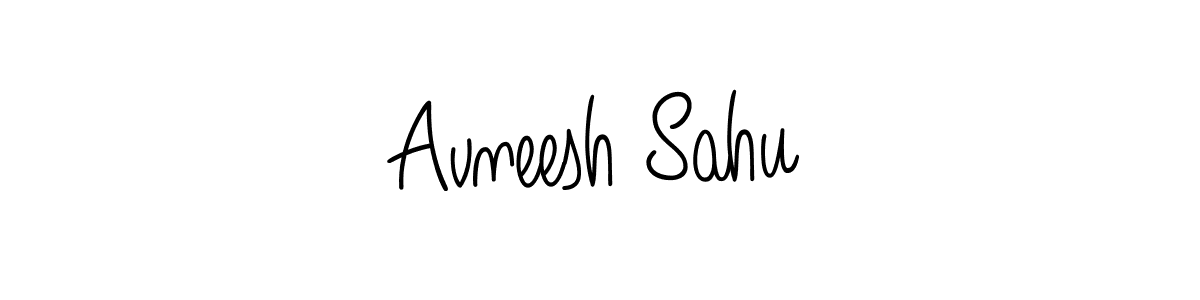 You should practise on your own different ways (Angelique-Rose-font-FFP) to write your name (Avneesh Sahu) in signature. don't let someone else do it for you. Avneesh Sahu signature style 5 images and pictures png