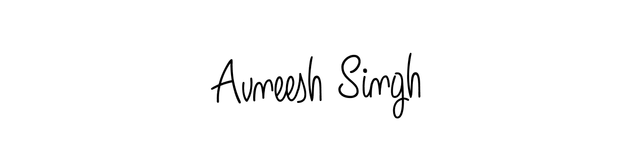 How to make Avneesh Singh name signature. Use Angelique-Rose-font-FFP style for creating short signs online. This is the latest handwritten sign. Avneesh Singh signature style 5 images and pictures png