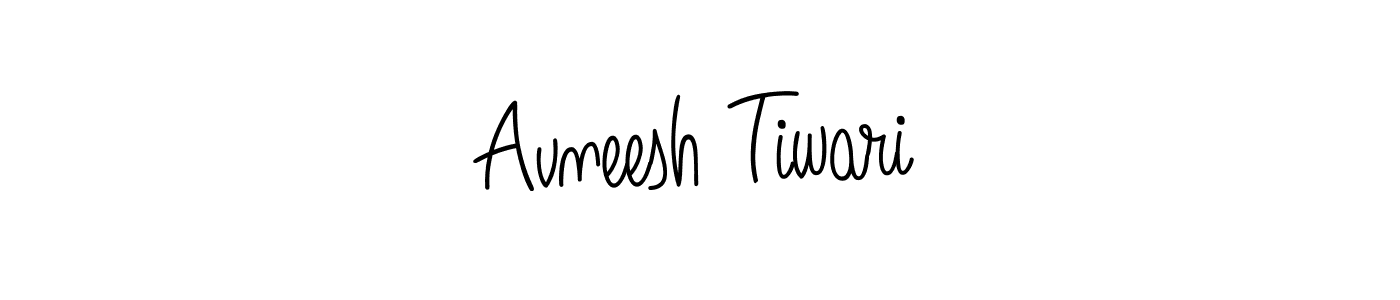Use a signature maker to create a handwritten signature online. With this signature software, you can design (Angelique-Rose-font-FFP) your own signature for name Avneesh Tiwari. Avneesh Tiwari signature style 5 images and pictures png