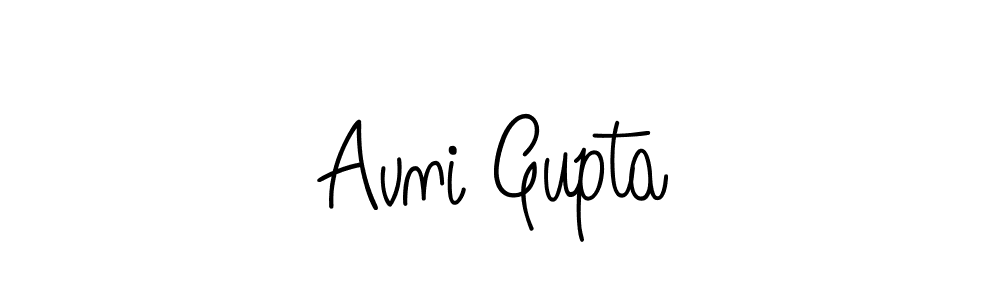 Avni Gupta stylish signature style. Best Handwritten Sign (Angelique-Rose-font-FFP) for my name. Handwritten Signature Collection Ideas for my name Avni Gupta. Avni Gupta signature style 5 images and pictures png