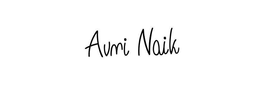 How to make Avni Naik name signature. Use Angelique-Rose-font-FFP style for creating short signs online. This is the latest handwritten sign. Avni Naik signature style 5 images and pictures png