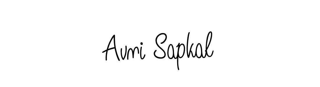 Design your own signature with our free online signature maker. With this signature software, you can create a handwritten (Angelique-Rose-font-FFP) signature for name Avni Sapkal. Avni Sapkal signature style 5 images and pictures png