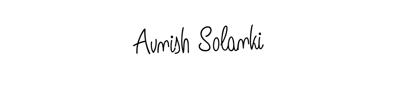 Design your own signature with our free online signature maker. With this signature software, you can create a handwritten (Angelique-Rose-font-FFP) signature for name Avnish Solanki. Avnish Solanki signature style 5 images and pictures png