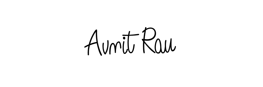 Use a signature maker to create a handwritten signature online. With this signature software, you can design (Angelique-Rose-font-FFP) your own signature for name Avnit Rau. Avnit Rau signature style 5 images and pictures png