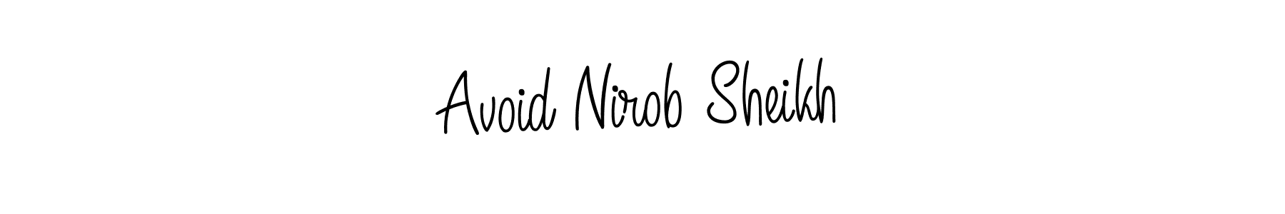 How to make Avoid Nirob Sheikh name signature. Use Angelique-Rose-font-FFP style for creating short signs online. This is the latest handwritten sign. Avoid Nirob Sheikh signature style 5 images and pictures png