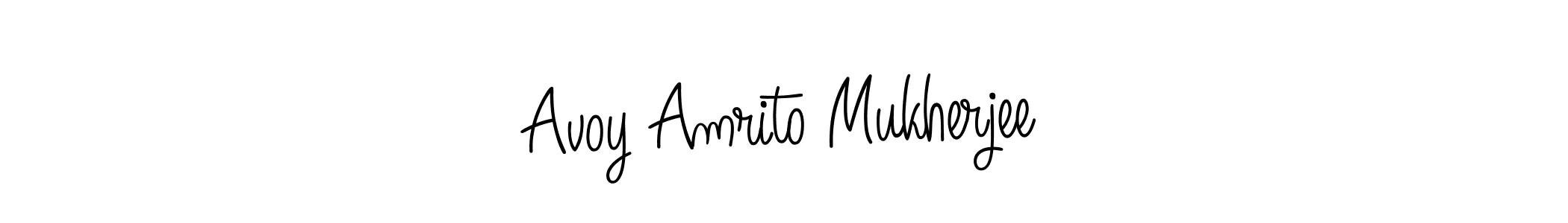 You should practise on your own different ways (Angelique-Rose-font-FFP) to write your name (Avoy Amrito Mukherjee) in signature. don't let someone else do it for you. Avoy Amrito Mukherjee signature style 5 images and pictures png