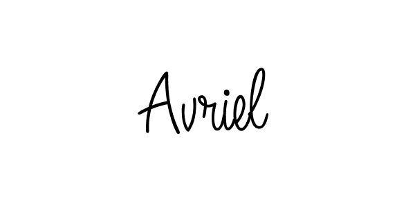 You should practise on your own different ways (Angelique-Rose-font-FFP) to write your name (Avriel) in signature. don't let someone else do it for you. Avriel signature style 5 images and pictures png