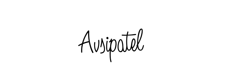 Use a signature maker to create a handwritten signature online. With this signature software, you can design (Angelique-Rose-font-FFP) your own signature for name Avsipatel. Avsipatel signature style 5 images and pictures png