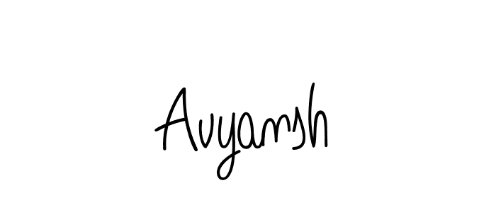 Use a signature maker to create a handwritten signature online. With this signature software, you can design (Angelique-Rose-font-FFP) your own signature for name Avyansh. Avyansh signature style 5 images and pictures png