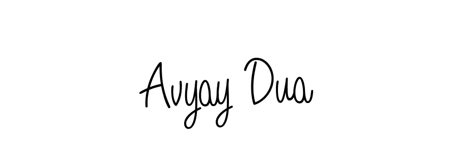 You should practise on your own different ways (Angelique-Rose-font-FFP) to write your name (Avyay Dua) in signature. don't let someone else do it for you. Avyay Dua signature style 5 images and pictures png