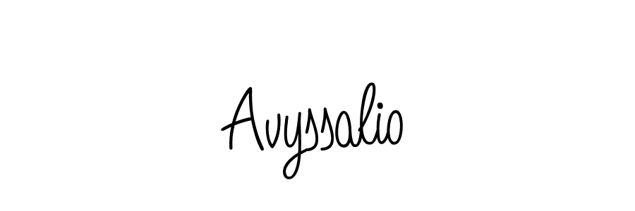 Use a signature maker to create a handwritten signature online. With this signature software, you can design (Angelique-Rose-font-FFP) your own signature for name Avyssalio. Avyssalio signature style 5 images and pictures png