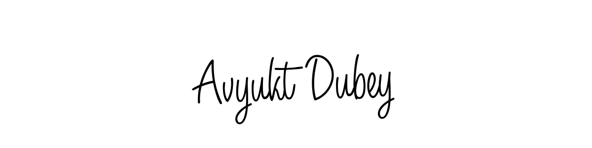 You should practise on your own different ways (Angelique-Rose-font-FFP) to write your name (Avyukt Dubey) in signature. don't let someone else do it for you. Avyukt Dubey signature style 5 images and pictures png