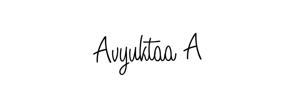 Create a beautiful signature design for name Avyuktaa A. With this signature (Angelique-Rose-font-FFP) fonts, you can make a handwritten signature for free. Avyuktaa A signature style 5 images and pictures png