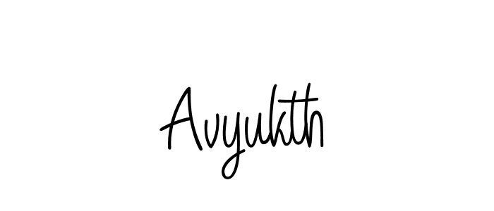 Make a beautiful signature design for name Avyukth. With this signature (Angelique-Rose-font-FFP) style, you can create a handwritten signature for free. Avyukth signature style 5 images and pictures png