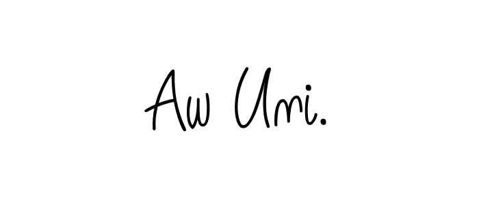 This is the best signature style for the Aw Uni. name. Also you like these signature font (Angelique-Rose-font-FFP). Mix name signature. Aw Uni. signature style 5 images and pictures png