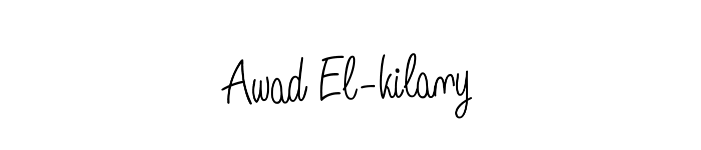 if you are searching for the best signature style for your name Awad El-kilany. so please give up your signature search. here we have designed multiple signature styles  using Angelique-Rose-font-FFP. Awad El-kilany signature style 5 images and pictures png