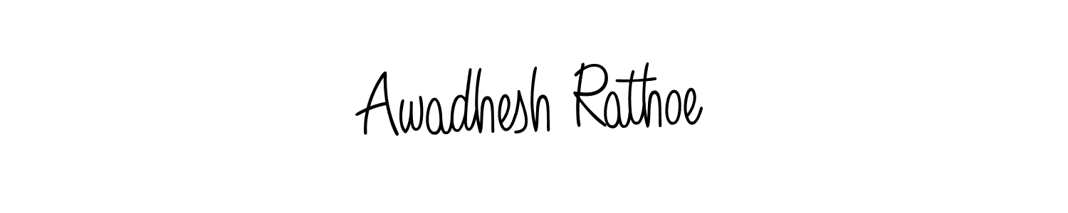 Also we have Awadhesh Rathoe name is the best signature style. Create professional handwritten signature collection using Angelique-Rose-font-FFP autograph style. Awadhesh Rathoe signature style 5 images and pictures png