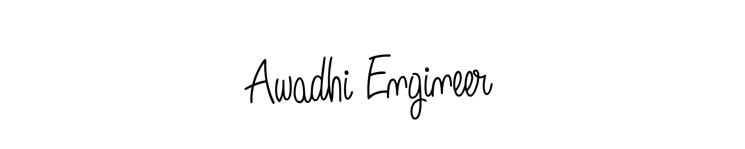 Angelique-Rose-font-FFP is a professional signature style that is perfect for those who want to add a touch of class to their signature. It is also a great choice for those who want to make their signature more unique. Get Awadhi Engineer name to fancy signature for free. Awadhi Engineer signature style 5 images and pictures png