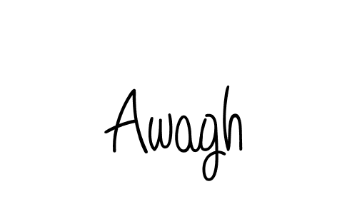 Use a signature maker to create a handwritten signature online. With this signature software, you can design (Angelique-Rose-font-FFP) your own signature for name Awagh. Awagh signature style 5 images and pictures png