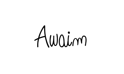 Make a beautiful signature design for name Awaim. With this signature (Angelique-Rose-font-FFP) style, you can create a handwritten signature for free. Awaim signature style 5 images and pictures png