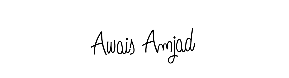 You should practise on your own different ways (Angelique-Rose-font-FFP) to write your name (Awais Amjad) in signature. don't let someone else do it for you. Awais Amjad signature style 5 images and pictures png