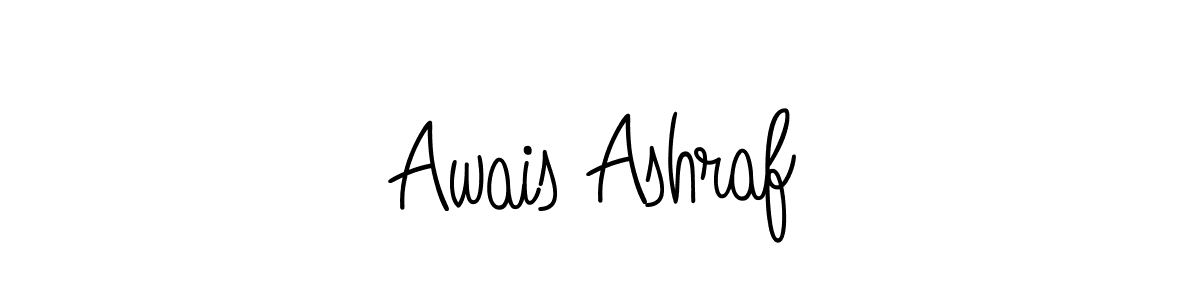 How to make Awais Ashraf name signature. Use Angelique-Rose-font-FFP style for creating short signs online. This is the latest handwritten sign. Awais Ashraf signature style 5 images and pictures png