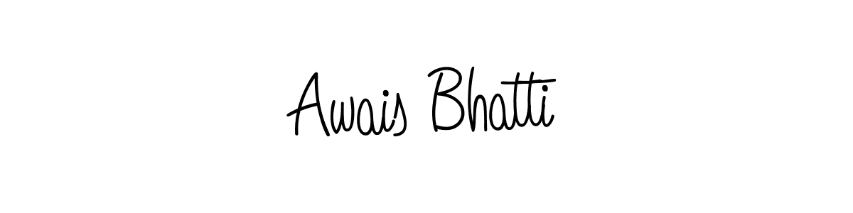 You should practise on your own different ways (Angelique-Rose-font-FFP) to write your name (Awais Bhatti) in signature. don't let someone else do it for you. Awais Bhatti signature style 5 images and pictures png