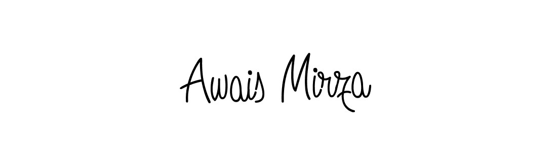 You should practise on your own different ways (Angelique-Rose-font-FFP) to write your name (Awais Mirza) in signature. don't let someone else do it for you. Awais Mirza signature style 5 images and pictures png