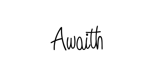 Create a beautiful signature design for name Awaith. With this signature (Angelique-Rose-font-FFP) fonts, you can make a handwritten signature for free. Awaith signature style 5 images and pictures png