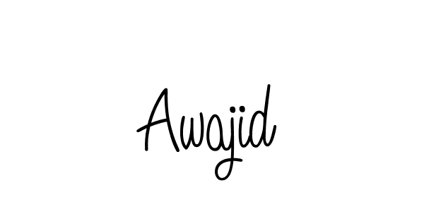 Make a beautiful signature design for name Awajid. With this signature (Angelique-Rose-font-FFP) style, you can create a handwritten signature for free. Awajid signature style 5 images and pictures png