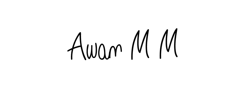 How to make Awan M M signature? Angelique-Rose-font-FFP is a professional autograph style. Create handwritten signature for Awan M M name. Awan M M signature style 5 images and pictures png