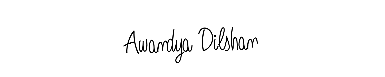 Design your own signature with our free online signature maker. With this signature software, you can create a handwritten (Angelique-Rose-font-FFP) signature for name Awandya Dilshan. Awandya Dilshan signature style 5 images and pictures png